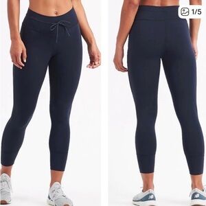 Vuori High-Rise Black Drawstring Leggings